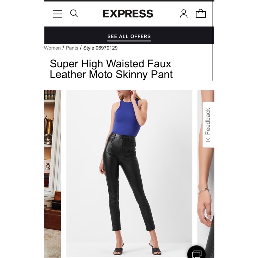Express faux leather Moto Skinny Pant